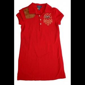 Polo Ralph Lauren Red Capped Sleeve Polo Dress w Embroidered Logo Size Small (7)